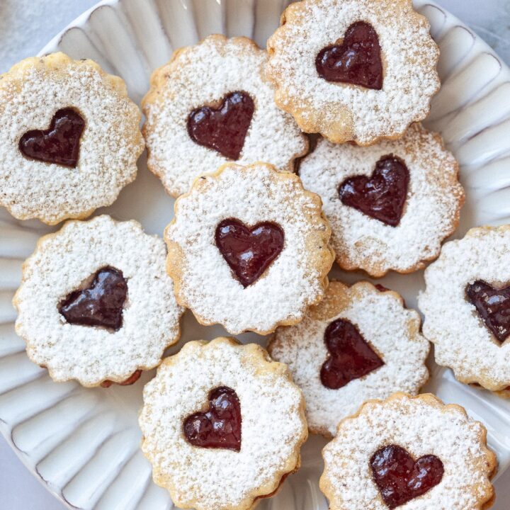 Homemade Pistachio Linzer Cookies