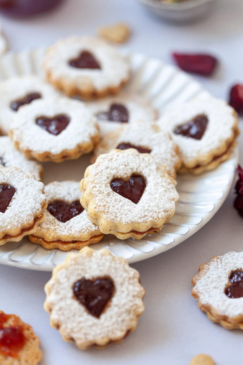 Homemade Pistachio Linzer Cookies