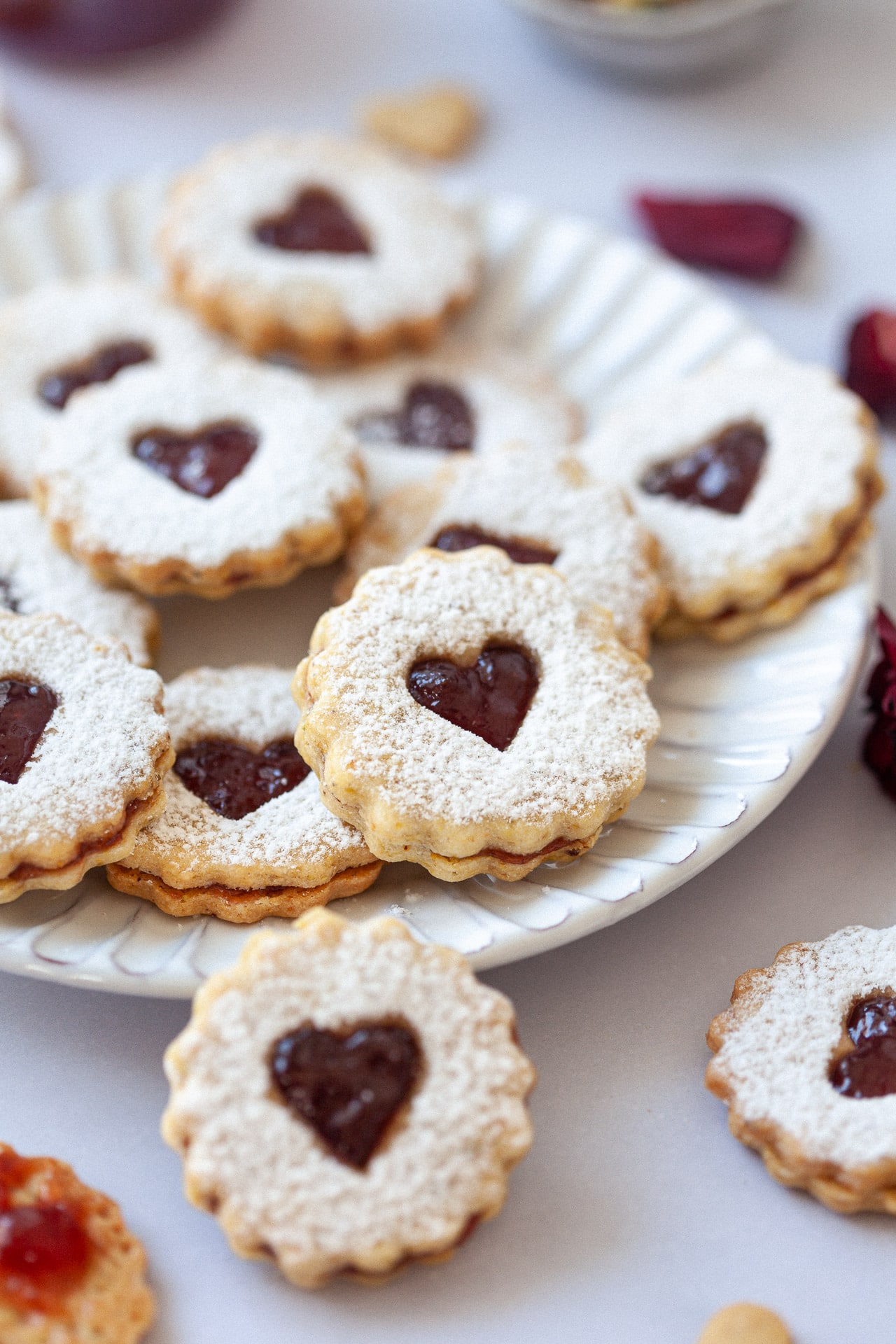 Homemade Pistachio Linzer Cookies