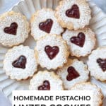 Homemade Pistachio Linzer Cookies