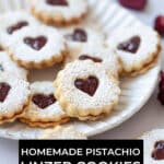 Homemade Pistachio Linzer Cookies
