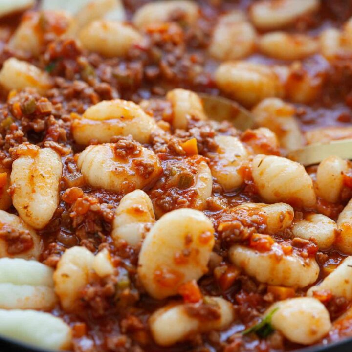 Vegan Bolognese Sauce and Gnocchi