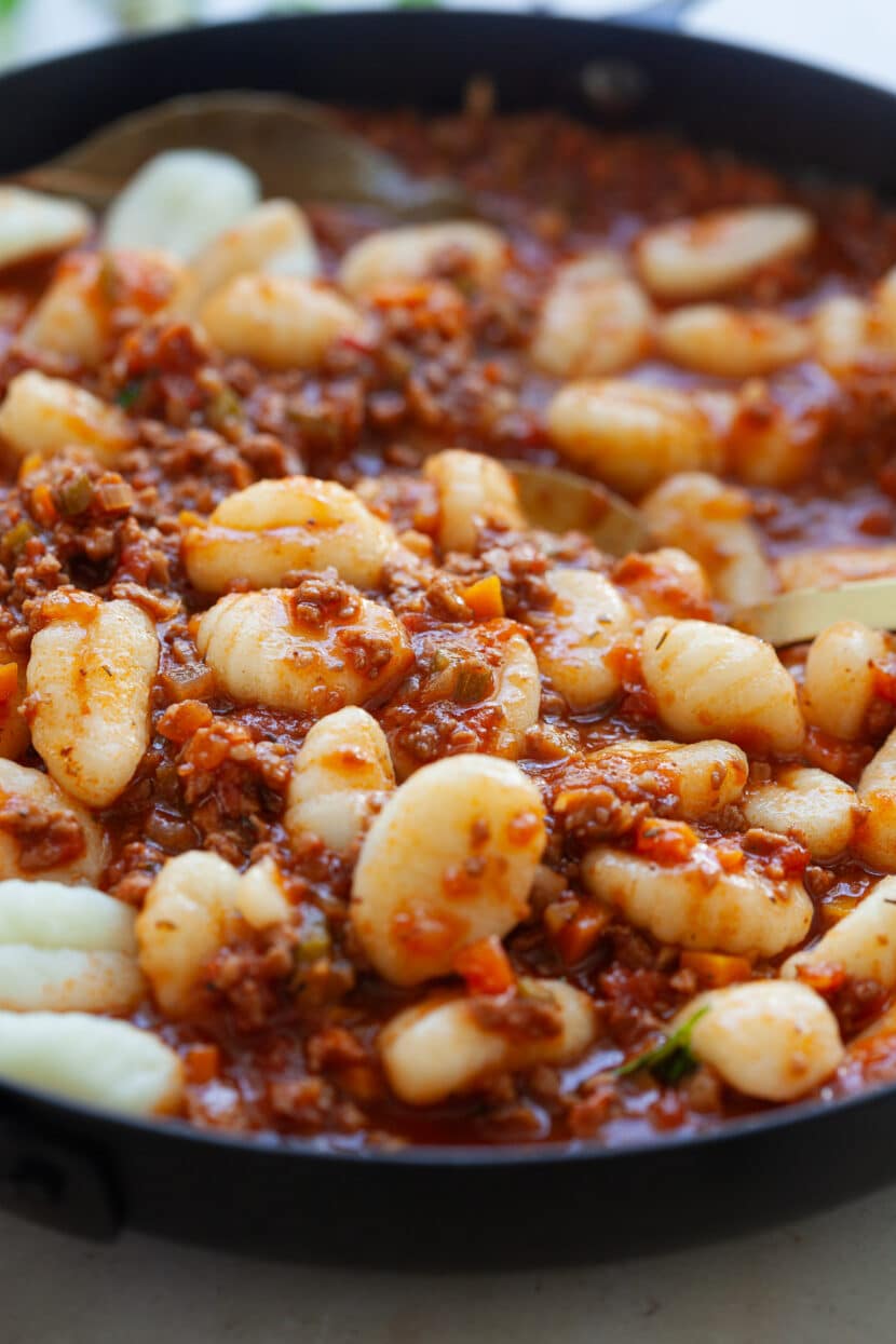 Vegan Bolognese Sauce and Gnocchi