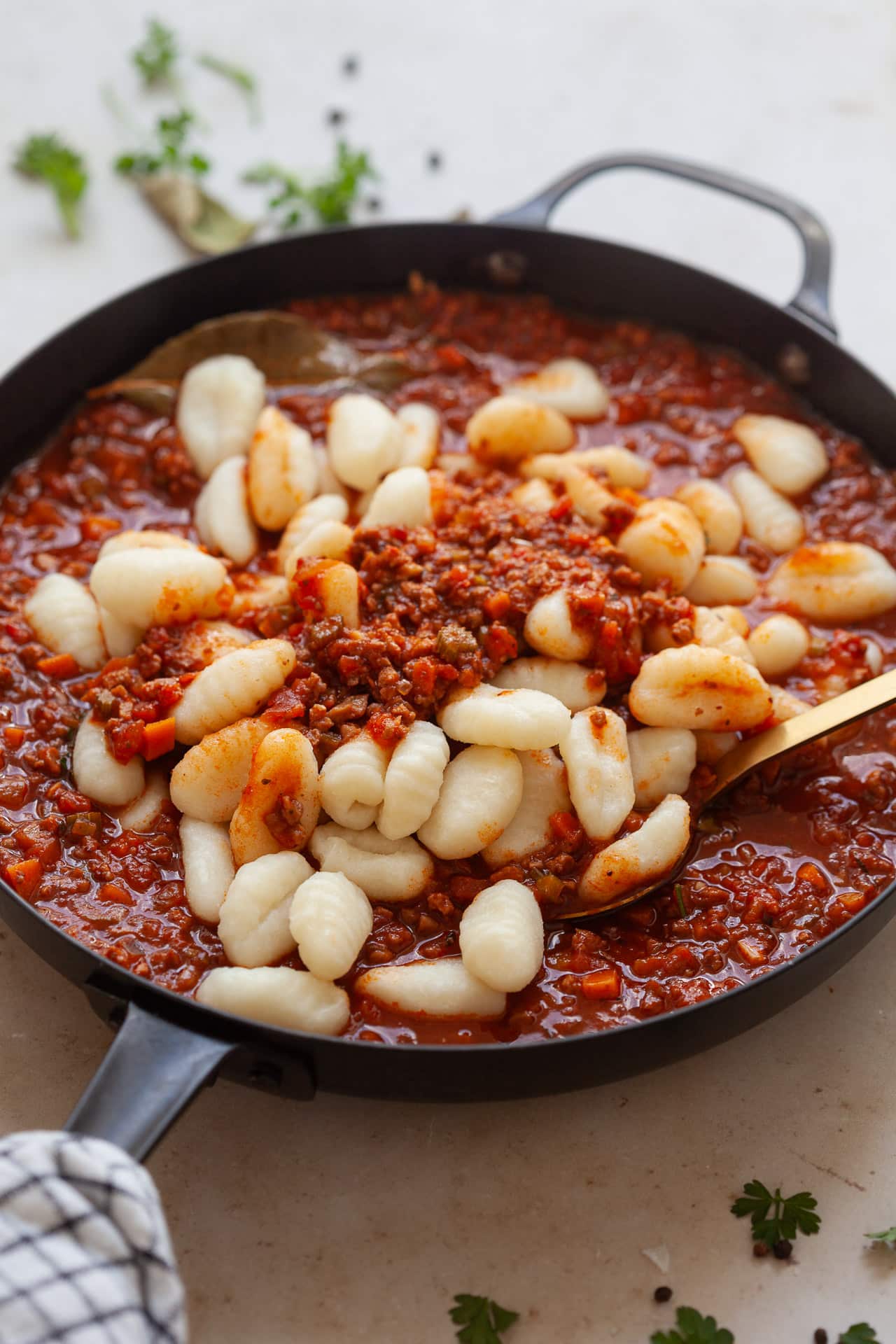 Vegan Bolognese Sauce and Gnocchi