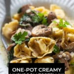 One-Pot Creamy Mushroom Tortellini Recipe