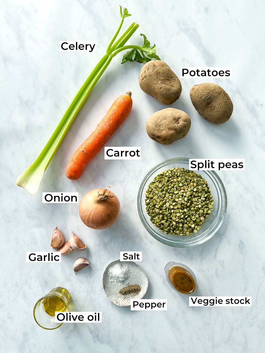 Vegan Split Pea Soup Ingredients