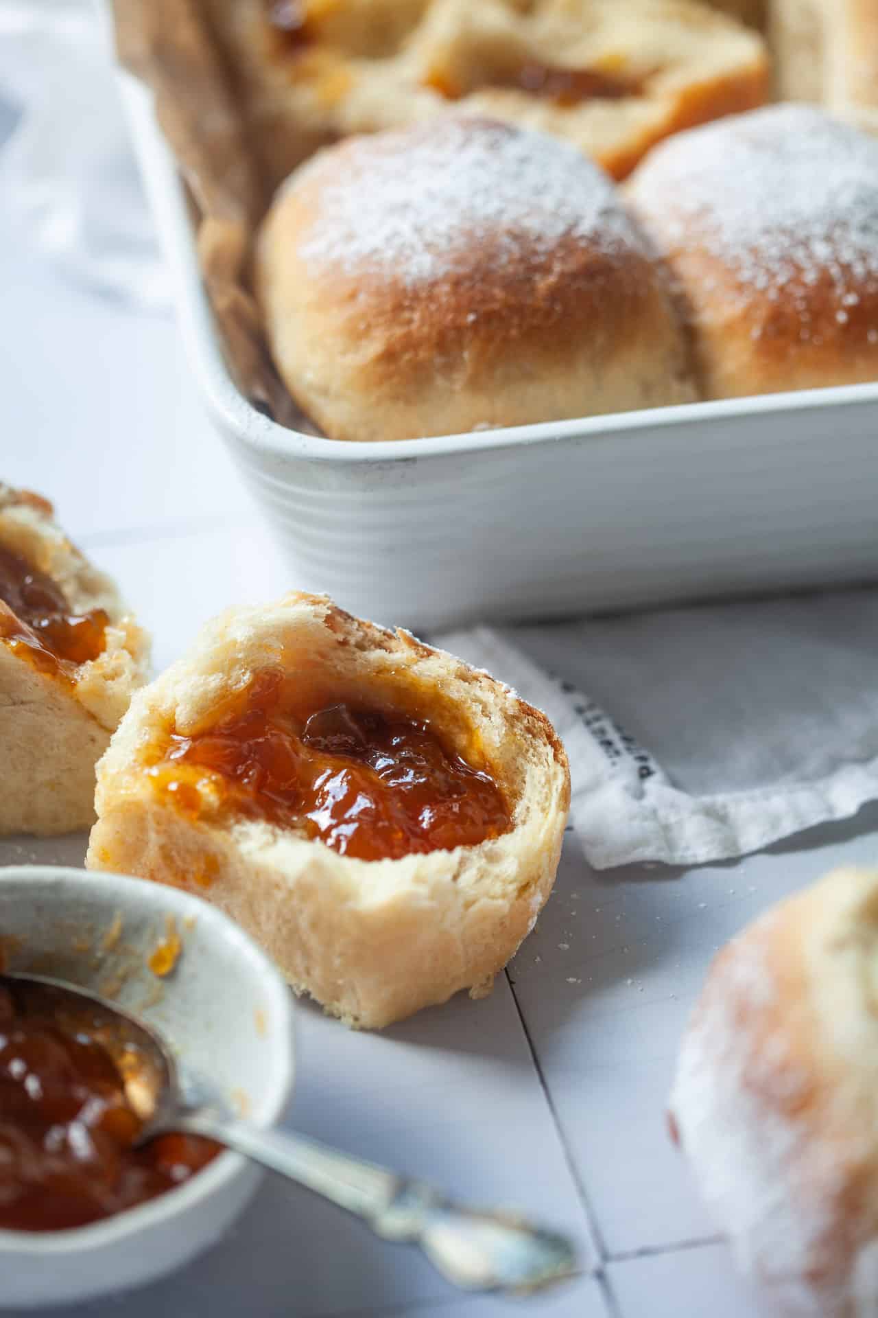 Vegan Jam Filled Buns