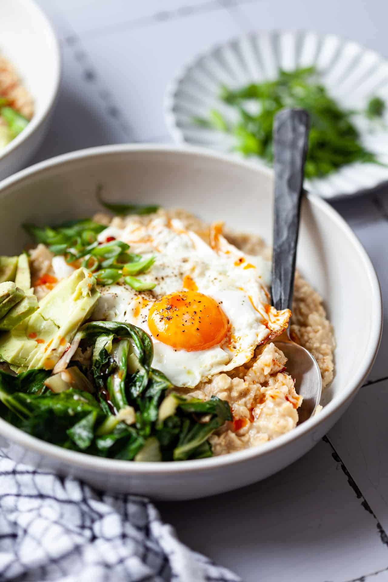 Savory Oatmeal with Eggs