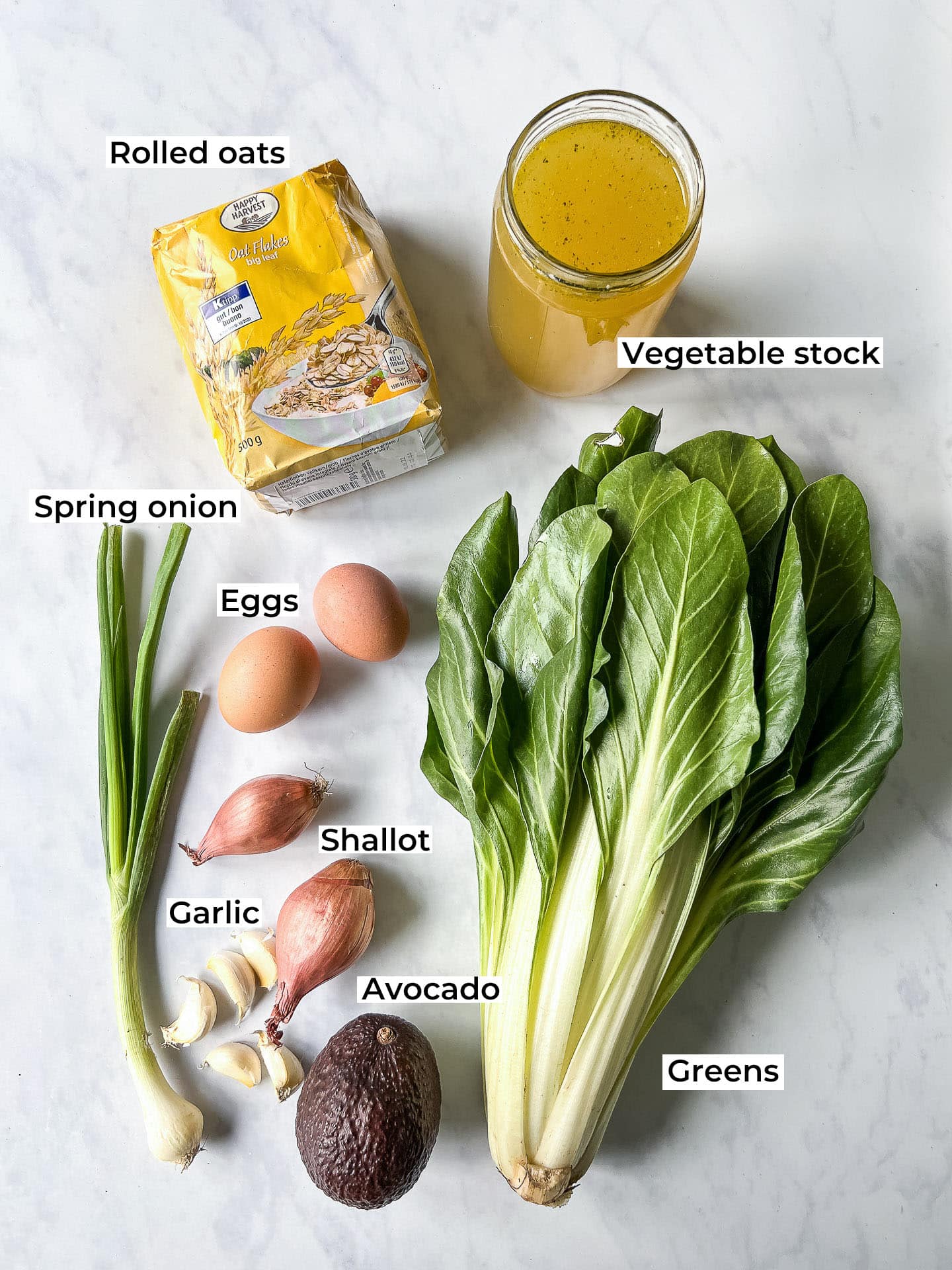 Savory Oatmeal Ingredients