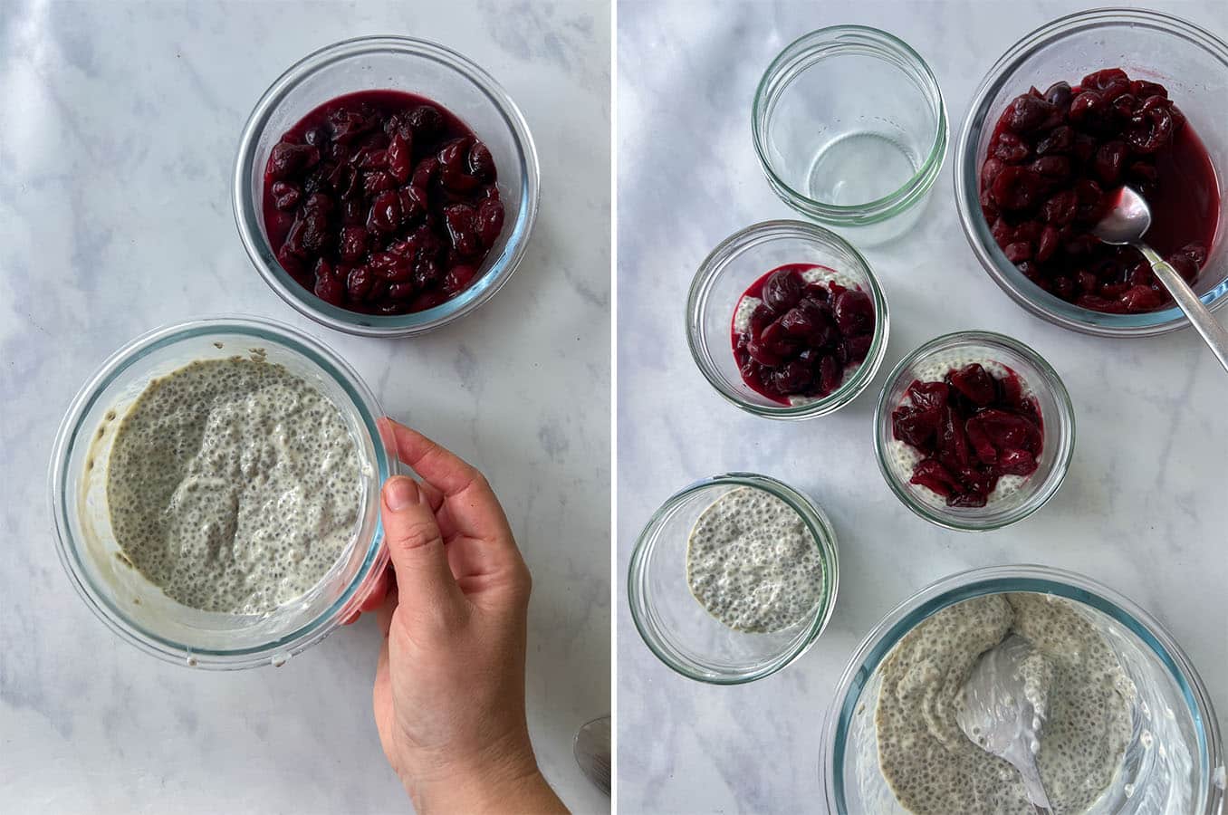 How to make Chia Pudding with Cherry Compote