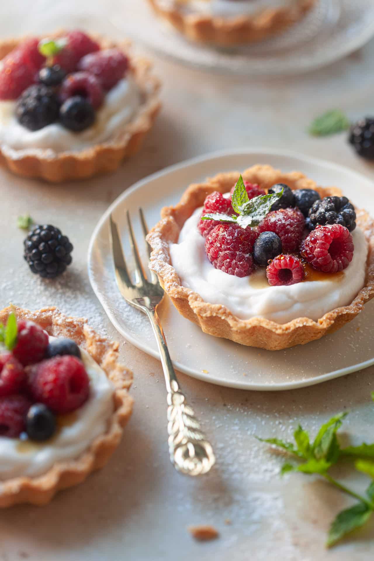 Vegan Berry Yogurt Tarts