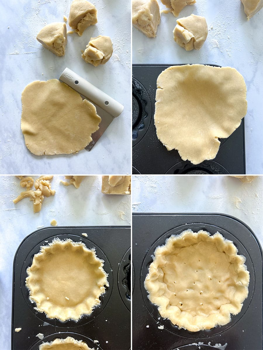 How to shape the tarts