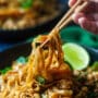 Vegan Stir-Fried Rice Noodles with Tofu