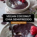 Vegan Coconut Chia Semifreddo
