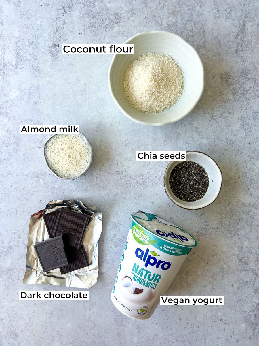 Coconut Chia Semifreddo Ingredients