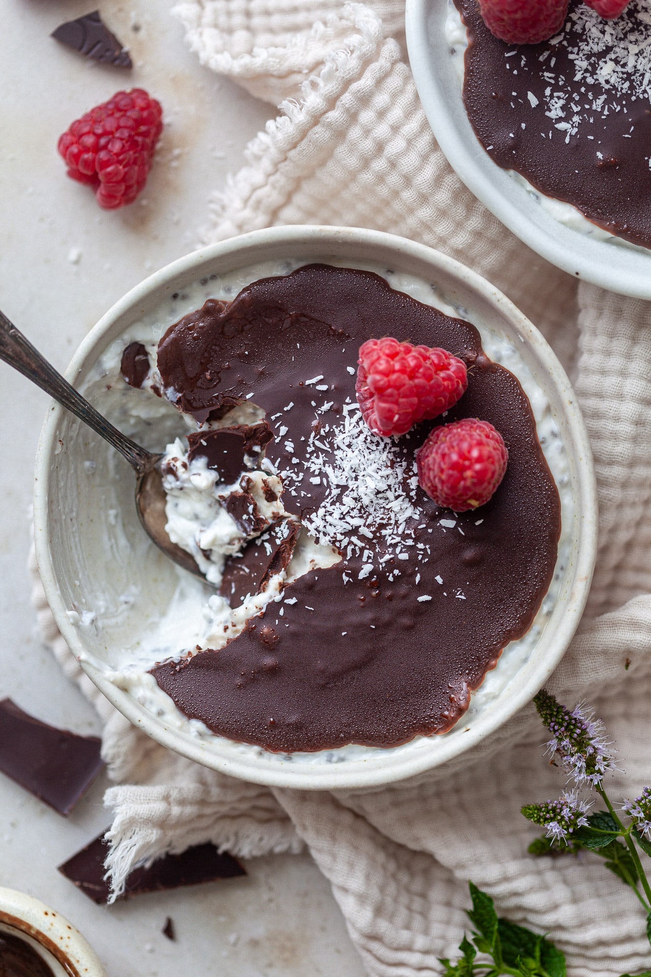 Vegan Coconut Chia Semifreddo