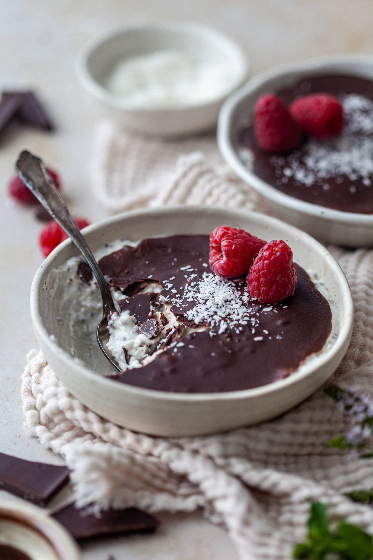 Vegan Coconut Chia Semifreddo