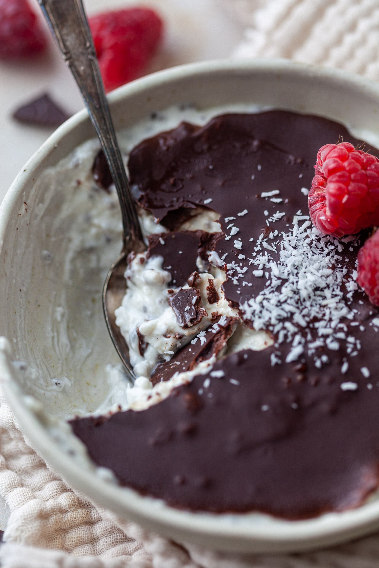 Vegan Coconut Chia Semifreddo