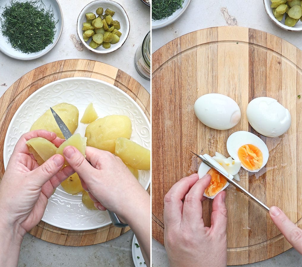 How to make Creamy Potato Salad with Pickles & Eggs