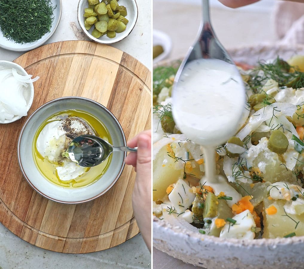 How to make Creamy Potato Salad with Pickles & Eggs