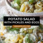 Creamy Potato Salad with Pickles & Eggs
