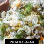Creamy Potato Salad with Pickles & Eggs