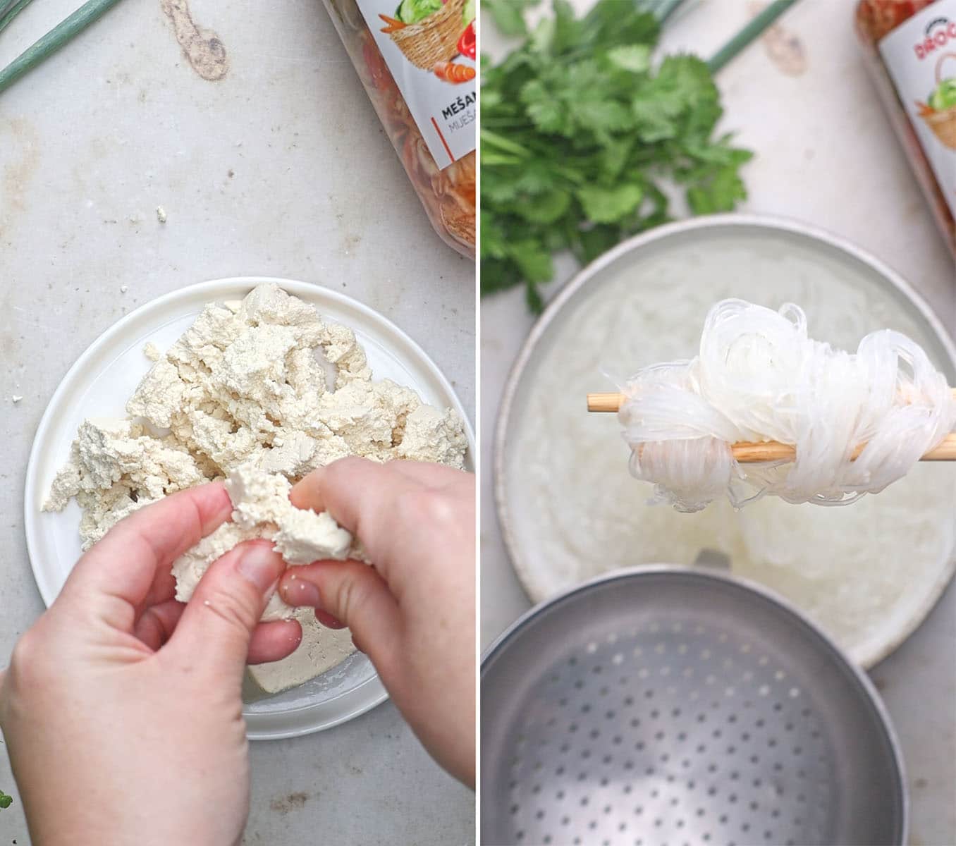 How to make Vegan Spring Rolls with Mixed Salad