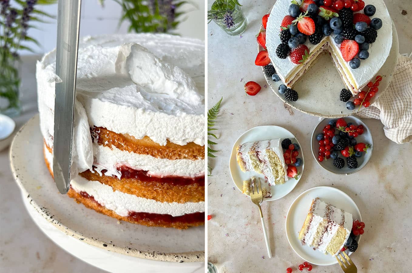 How to make Vegan Vanilla Berry Cake