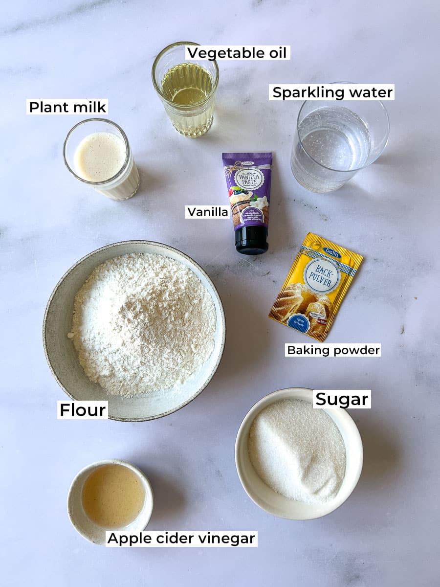 Vegan Vanilla Berry Cake Ingredients