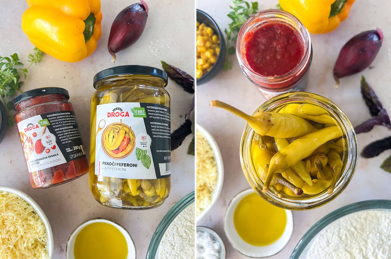 Spicy Vegetarian Mexican Pizza Ingredients