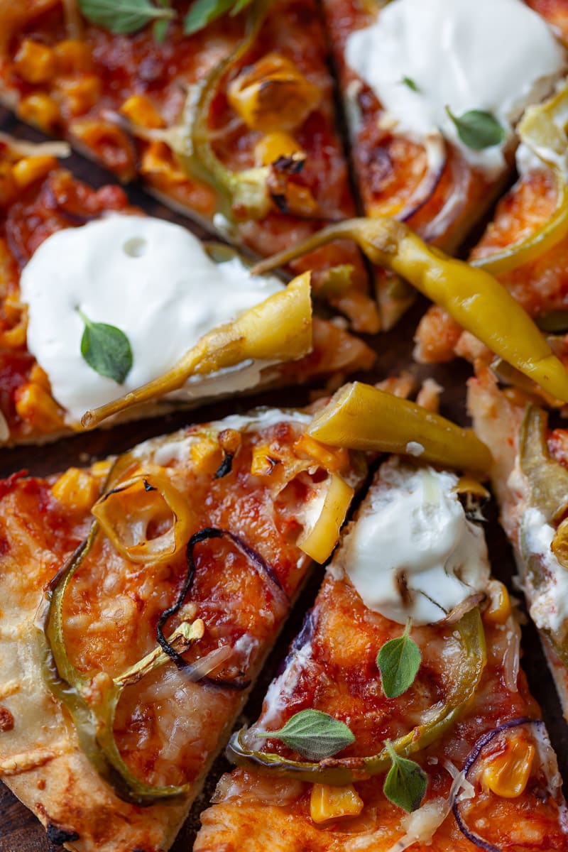 Spicy Vegetarian Mexican Pizza