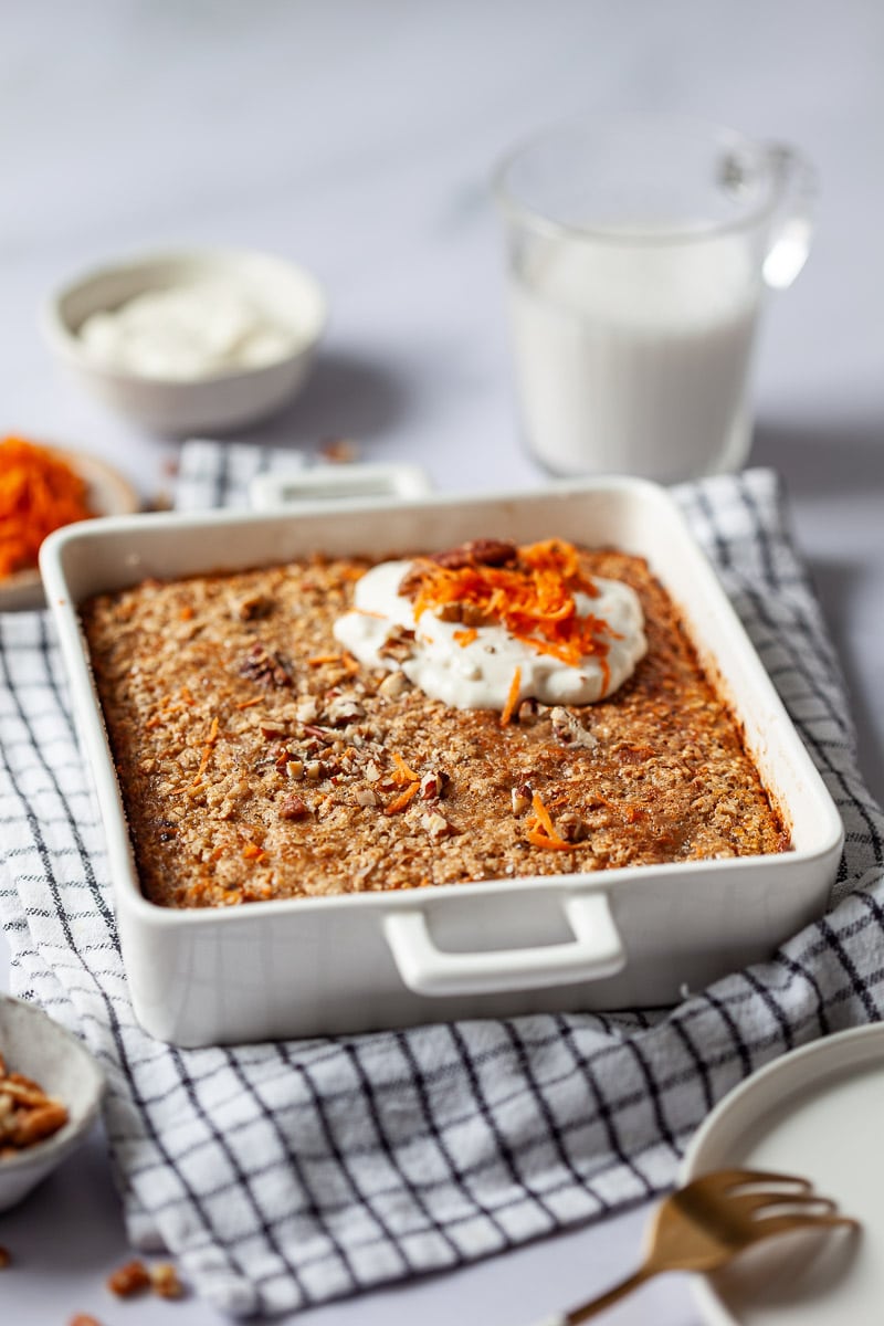 Dairy-Free Carrot Cake Baked Oats