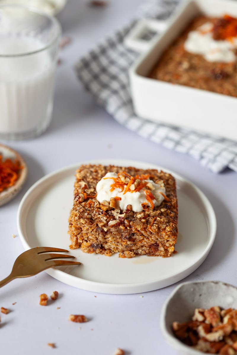 Dairy-Free Carrot Cake Baked Oats