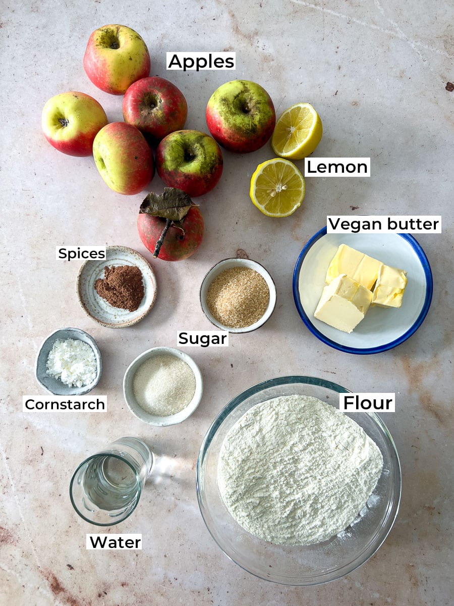 Easy Vegan Apple Pie Ingredients