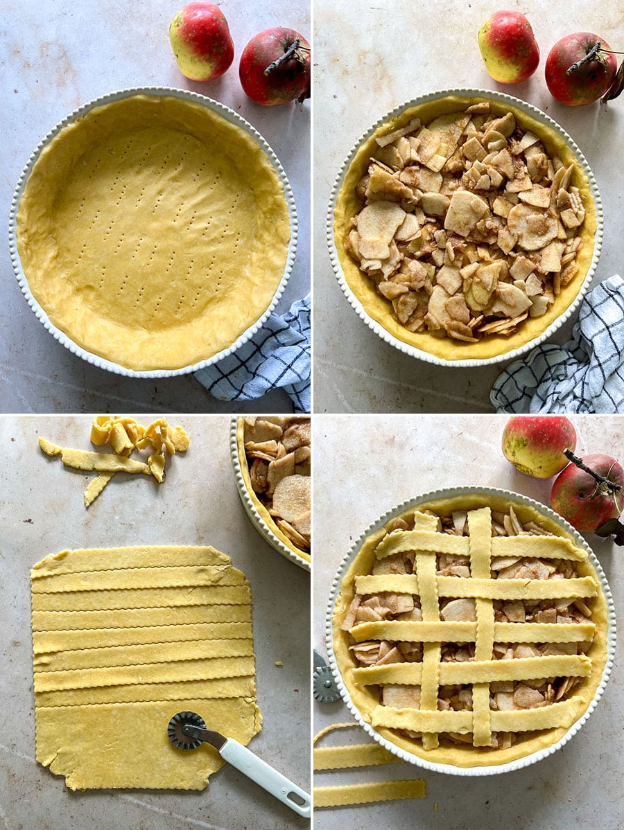 How to assemble a vegan apple pie