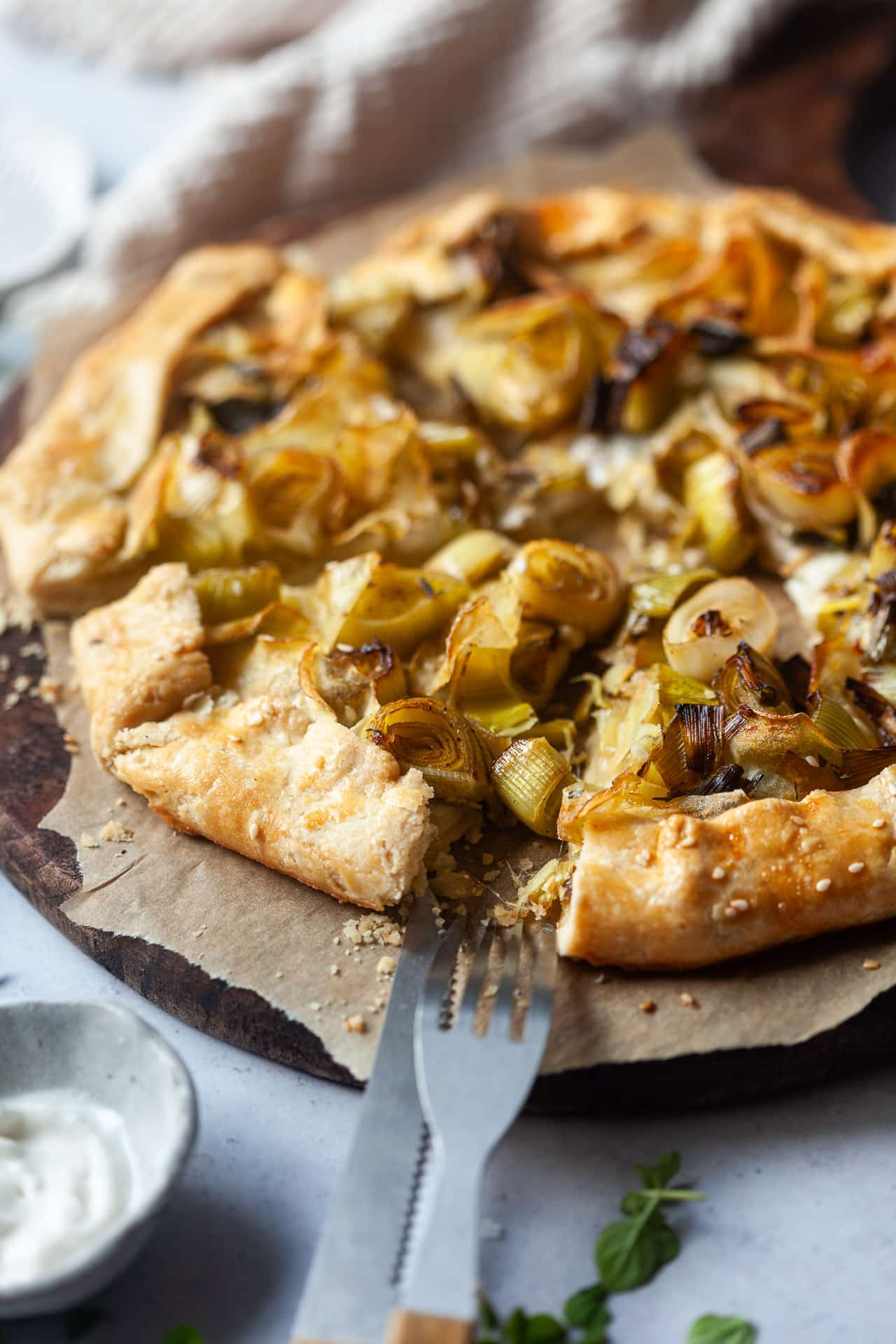 Vegan Leek and Potato Galette
