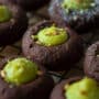 Chocolate Pistachio Thumbprint Cookies