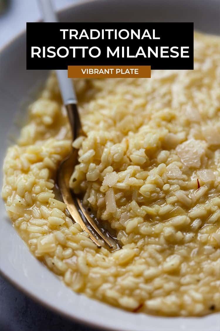 Traditional Rissoto Traditional Risotto Milanese - Vibrant plate