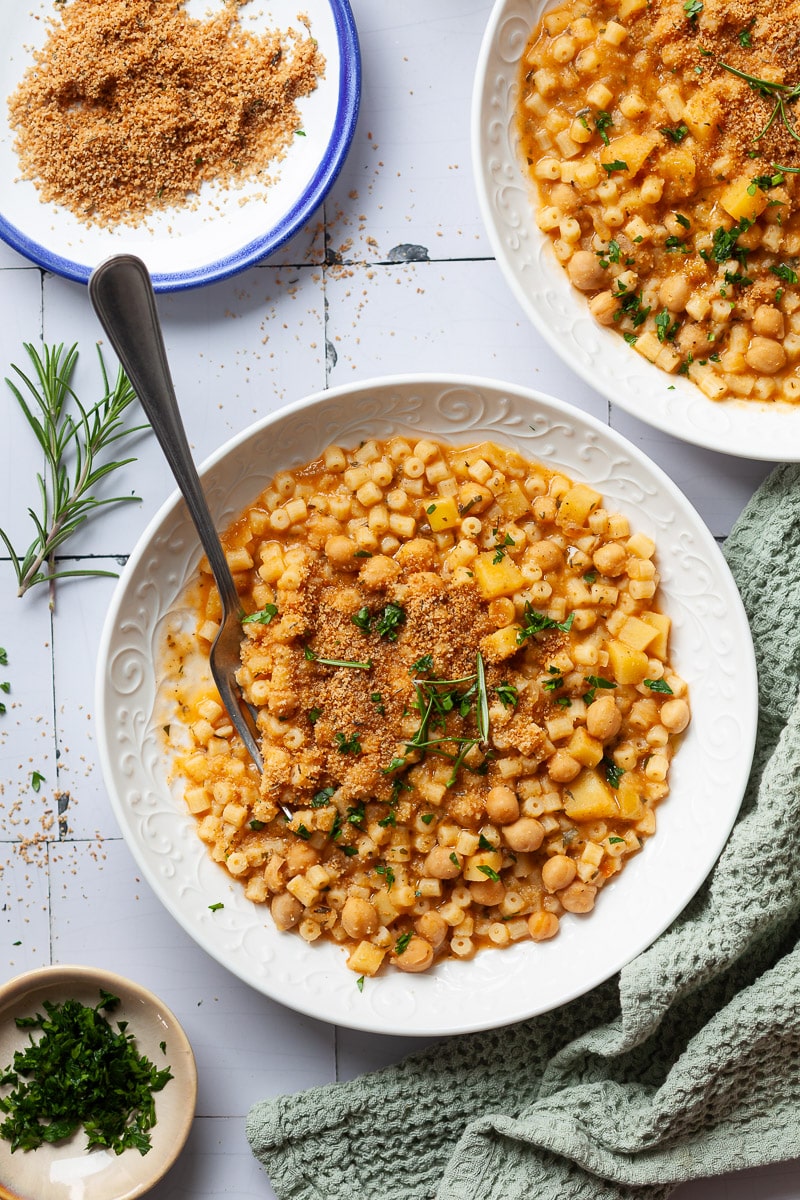 Vegan Chickpea Pasta (Pasta e ceci)