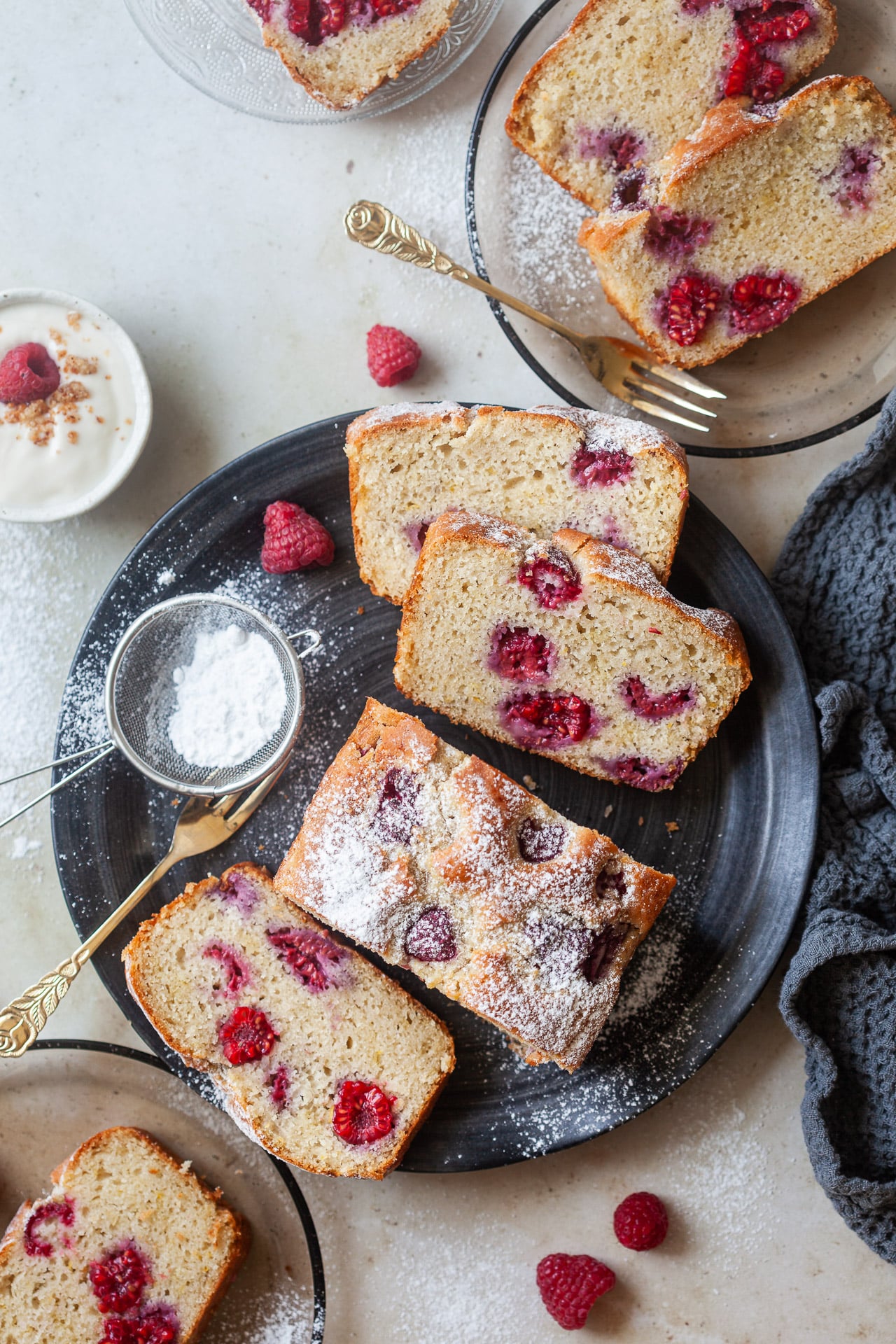 Vegan Yogurt Raspberry Loaf Cake