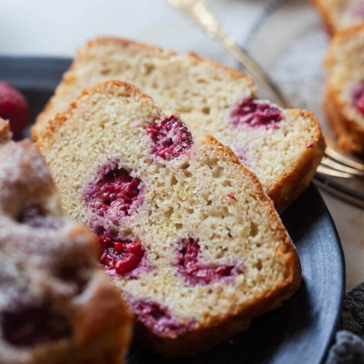 Vegan Yogurt Raspberry Loaf Cake