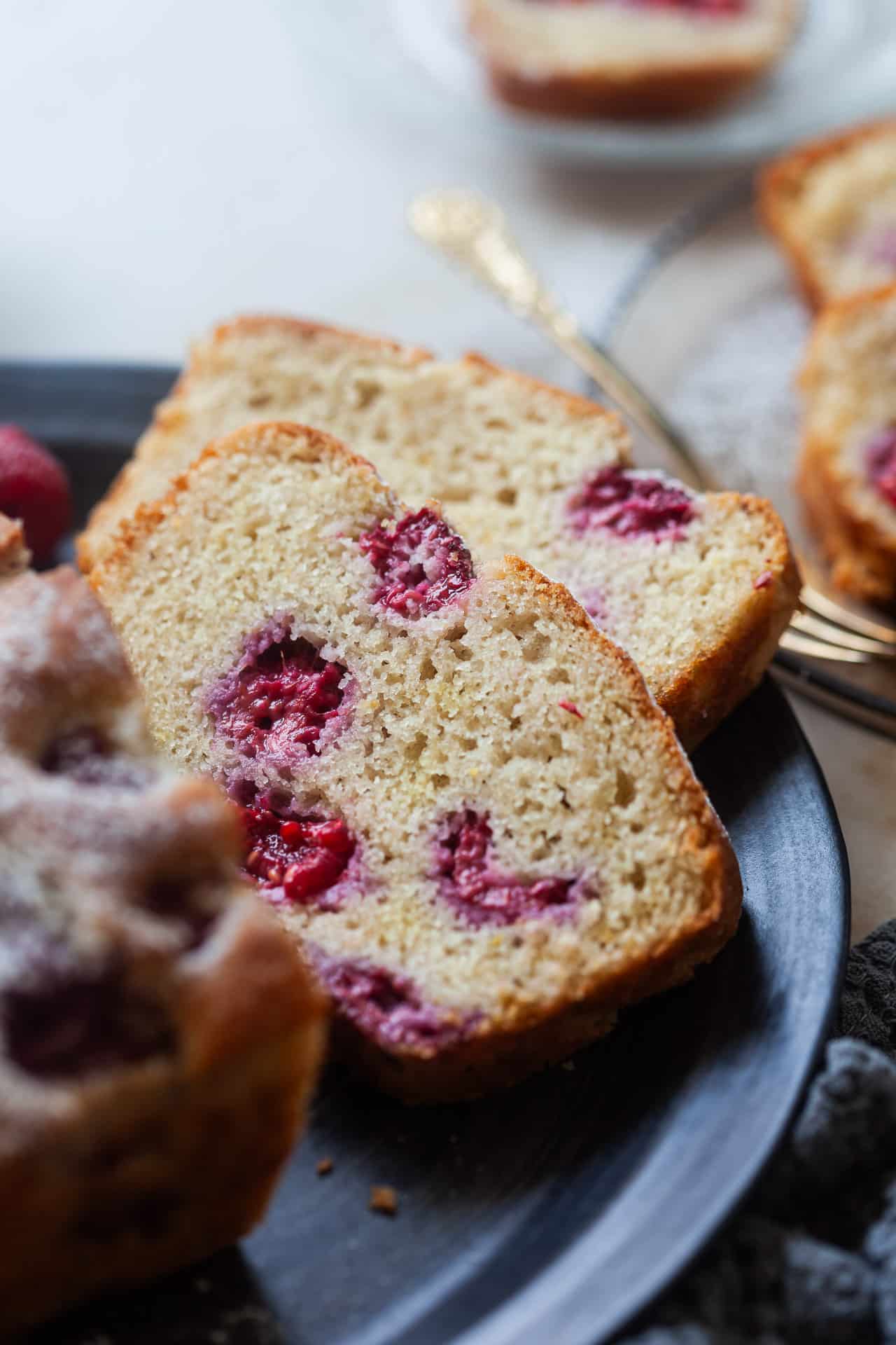 Vegan Yogurt Raspberry Loaf Cake