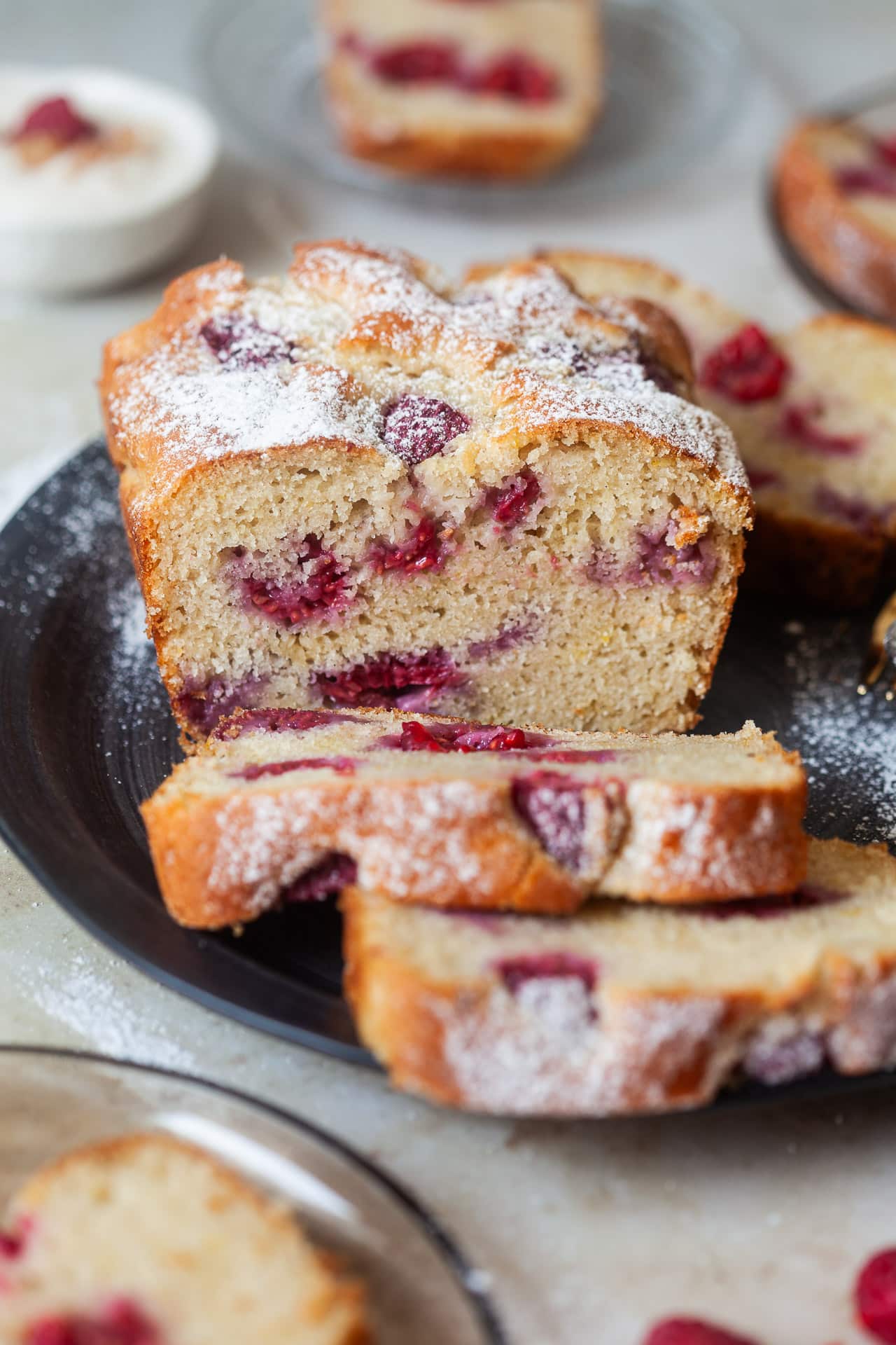 Vegan Yogurt Raspberry Loaf Cake