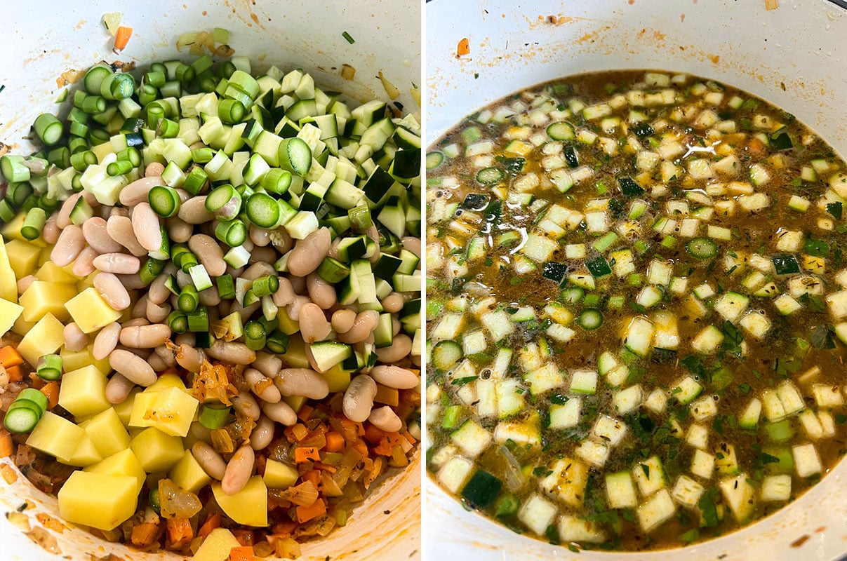 How to make Spring Vegetable Minestrone Soup Recipe
