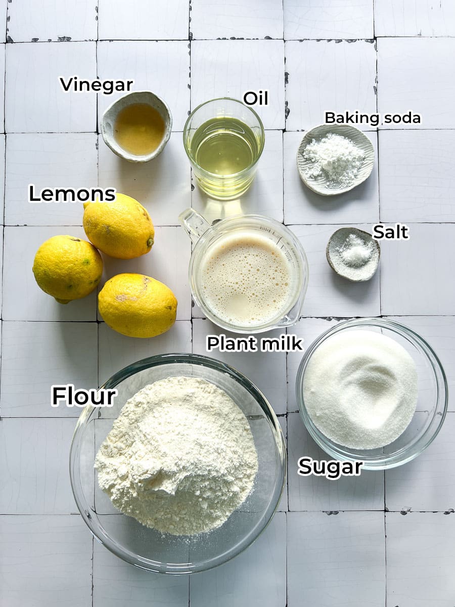 Vegan Lemon Bundt Cake Ingredients