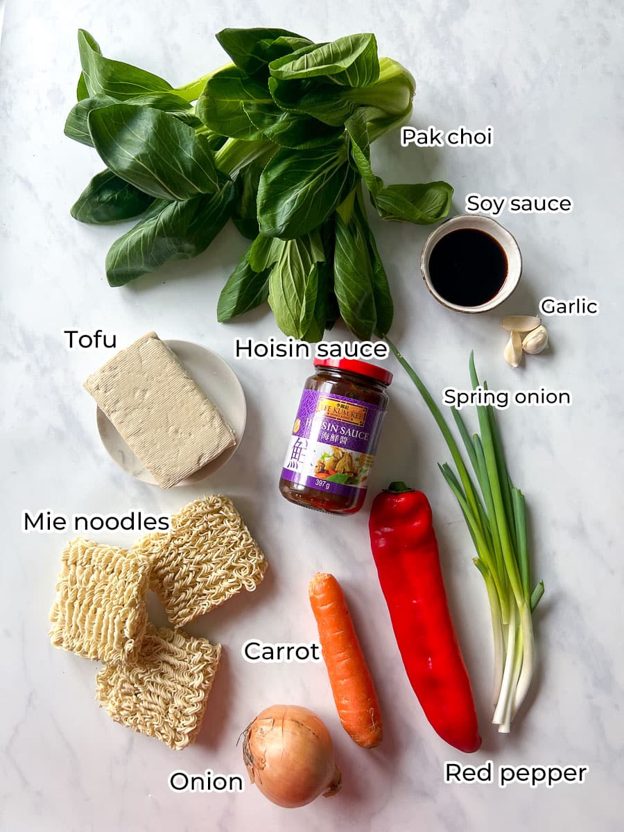 Hoisin Tofu Stir-Fry Noodles Ingredients