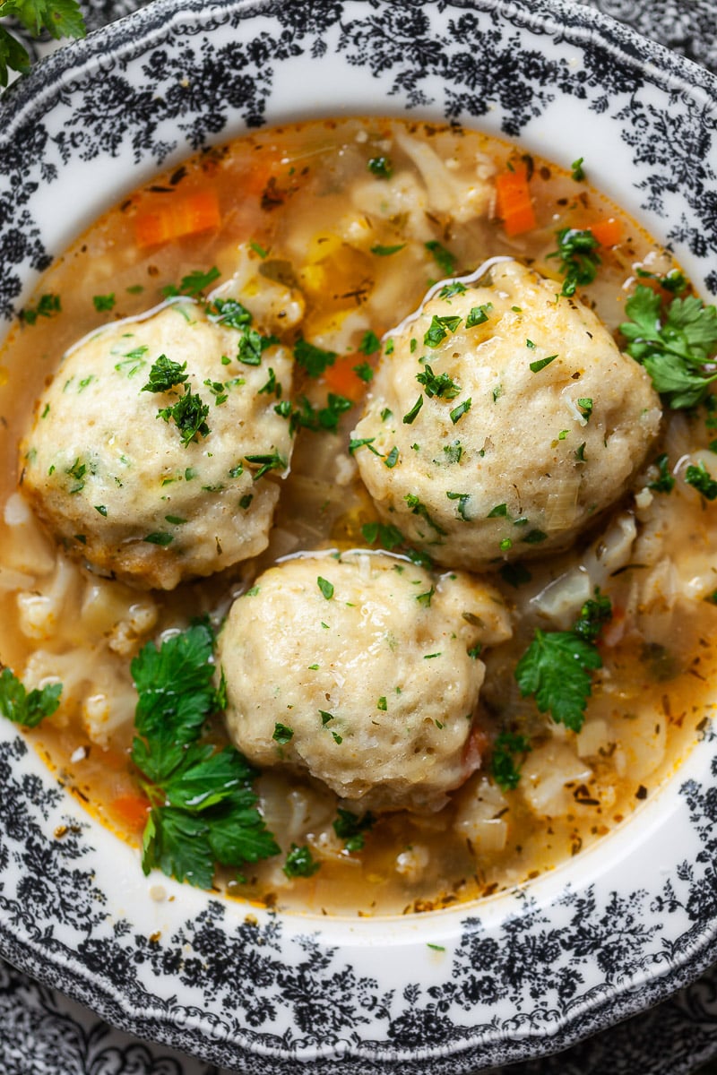 Cauliflower Soup with Dumplings