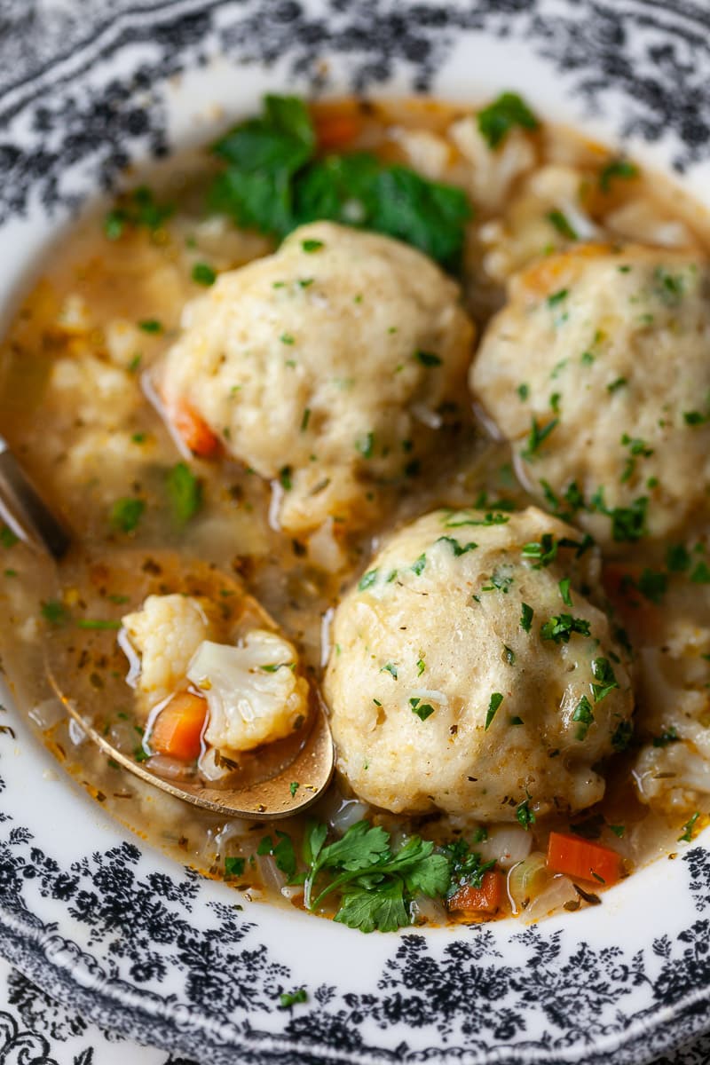 Cauliflower Soup with Dumplings