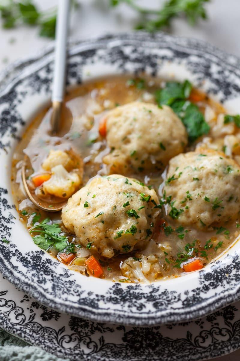 Cauliflower Soup with Dumplings