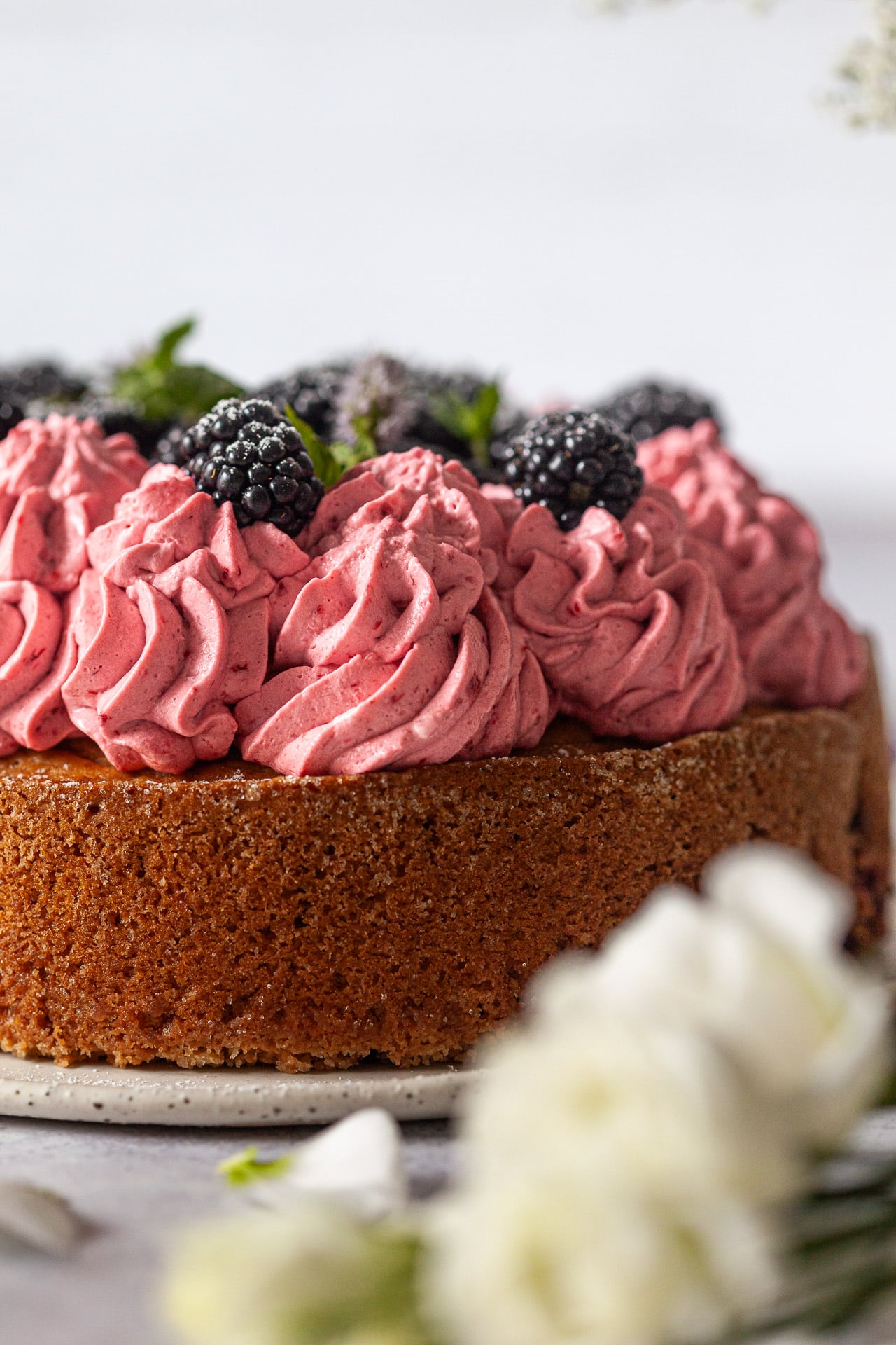 Easy Blackberry Yogurt Cake